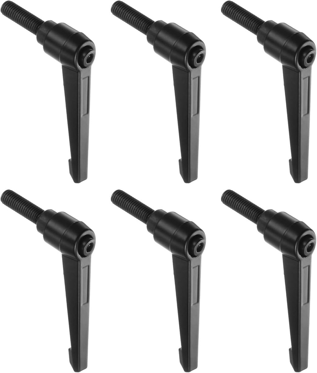 SnelShoppen - 6 Stuks Verstelbare Klemhendels M10 x 32mm, Snelle Ontgrendelingsknoppen, Aluminium Legering Draad Bouten Handvat voor Machine en Appara