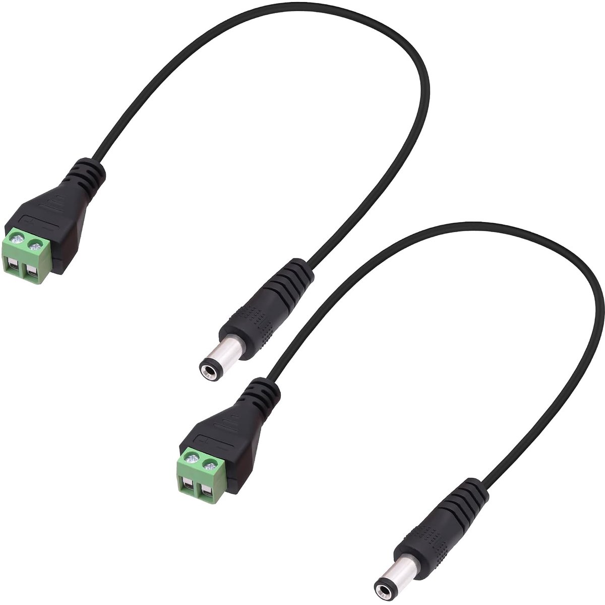 SnelShoppen - DC 5.5mm x 2.1mm Schroefklem Adapter Voedingskabel Verlengkabel Solderless Connector Vervangingskabel voor CCTV Beveiligingscamera's - 2