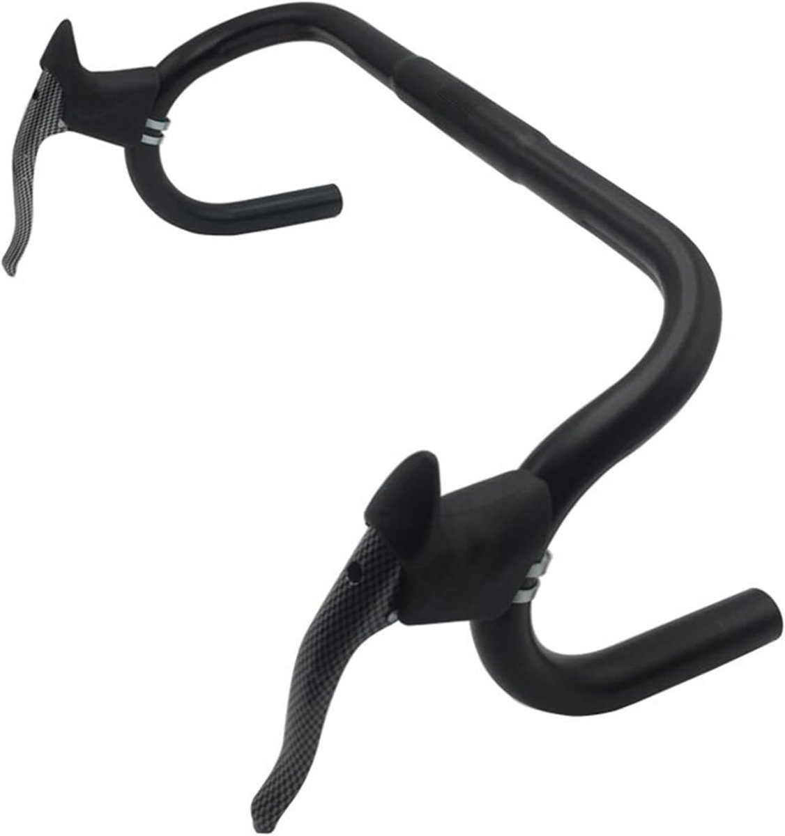 SnelShoppen - Fietshandrem, Lichtgewicht Aluminium Remhendel voor Racefietsen en Mountainbikes, Geschikt voor 22.2-23.8mm Sturen (Zwart Wit)