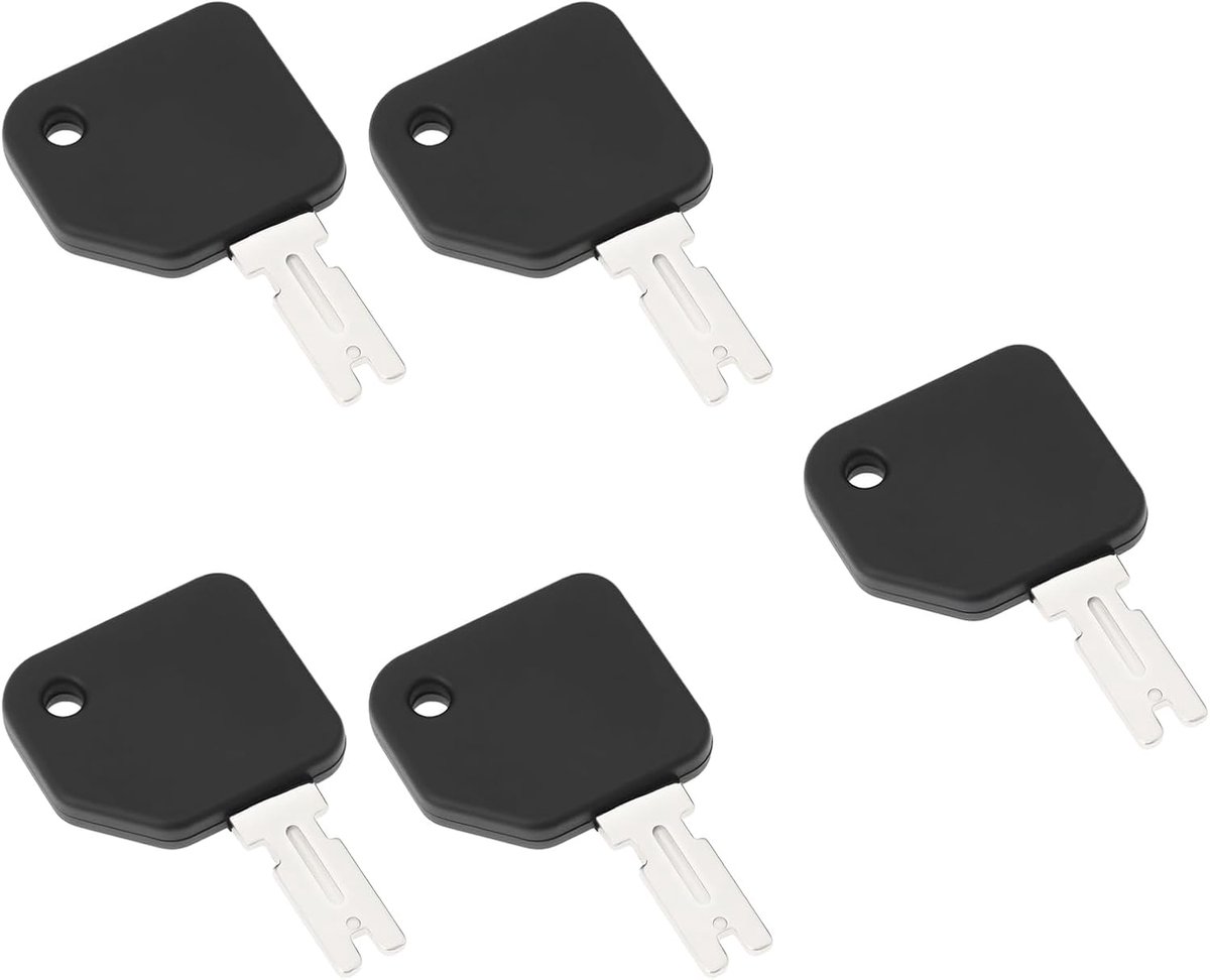 SnelShoppen - 5 stuks Vorkheftruck Sleutel Vervanging 181333 voor Hyster - Zwart Plastic Handvat - Perfecte Match voor Veilig Gebruik