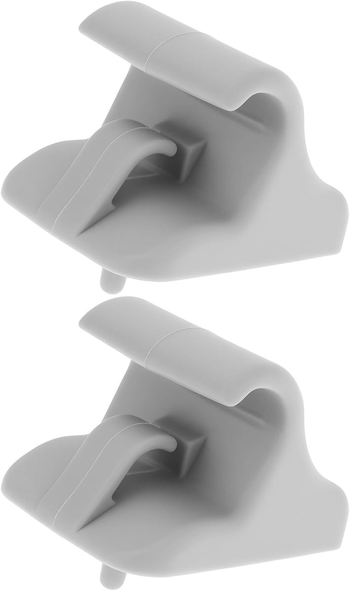 SnelShoppen - 2x Zonnevisclip Auto Grijs ABS Geschikt voor Hyundai I20 Getz 2008-2015 - Duurzaam en Eenvoudig te Installeren