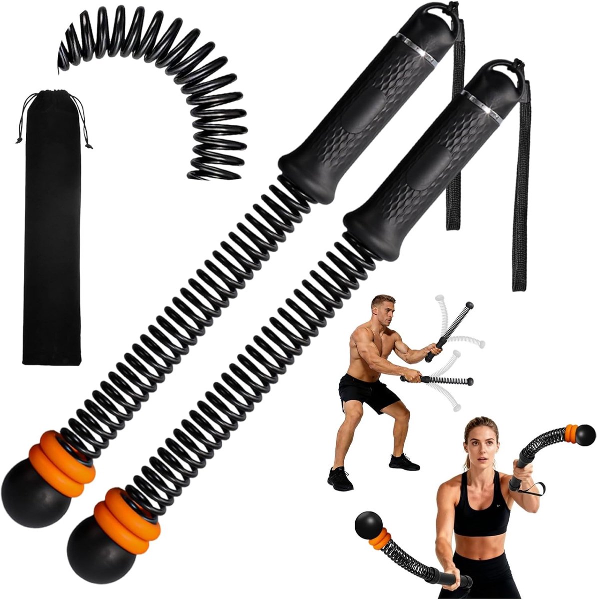 SnelShoppen - Ropeless Battle Ropes - Verstelbare Gewichten, Draagbare en Gewichtige Riemen voor Volledige Lichaamstraining, Vetverbranding, Cardio en