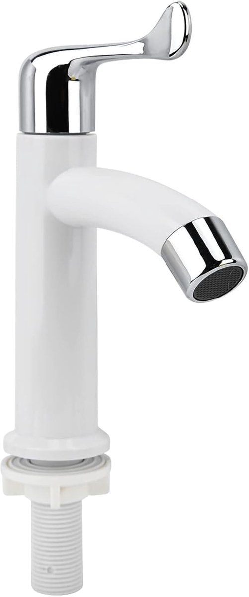 SnelShoppen - ABS Witte Kraan G1/2 Eenvoudige Wastafelkraan voor Badkamer Aanrecht met Stijlvol Design en Eenvoudige Installatie