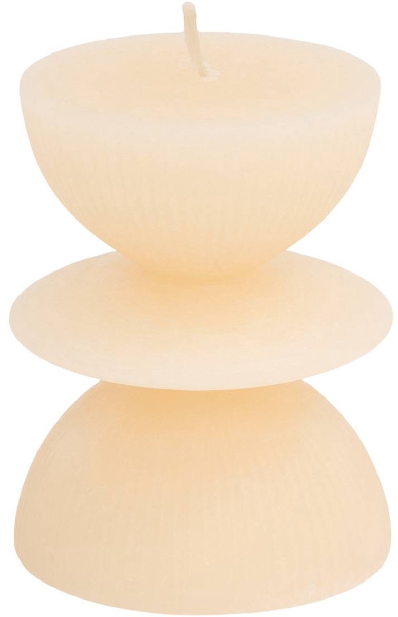 Atmosphera Créateur d'intérieur® Homy ronde decoratieve kaars, hoogte 9 cm Beige
