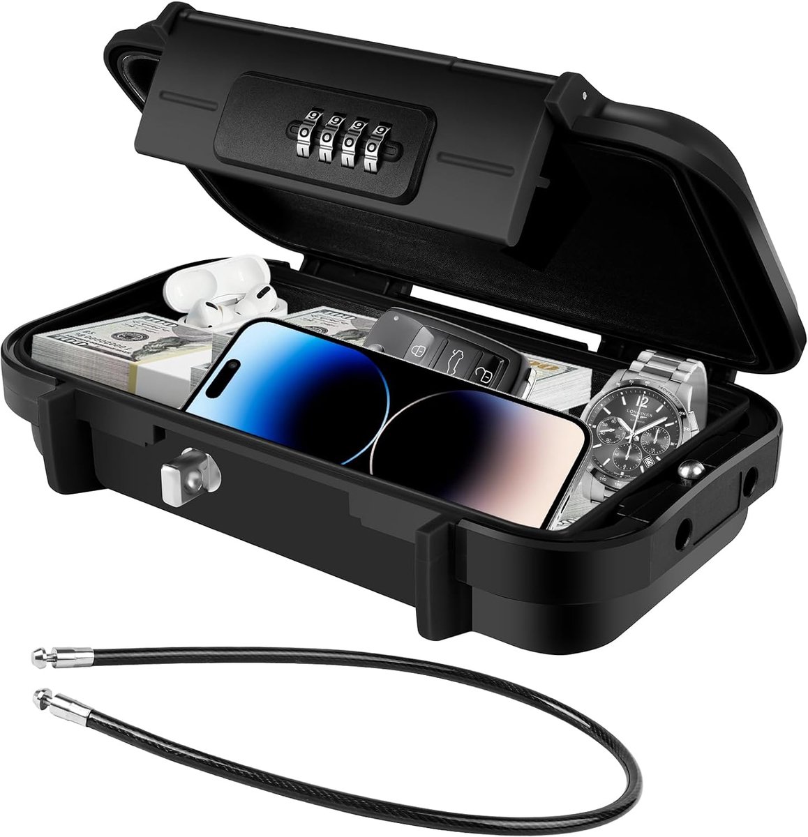 SnelShoppen - Flintronic Strandtas Accessoires, Mobiele Telefoon Opbergdoos, Waterdichte Opbergtas met Combinatieslot voor Strand, Auto, Kantoor, Vaka