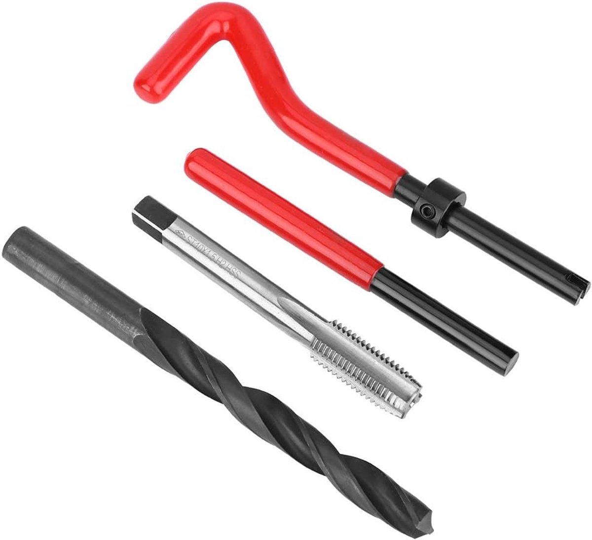 SnelShoppen - 17-delige RVS Draad Reparatie Kit M10x1.5 - Twisted Boor Tap Sleutel en Draad Insert Gereedschap - Hoge Sterkte, Slijtvast, Voor Reparat
