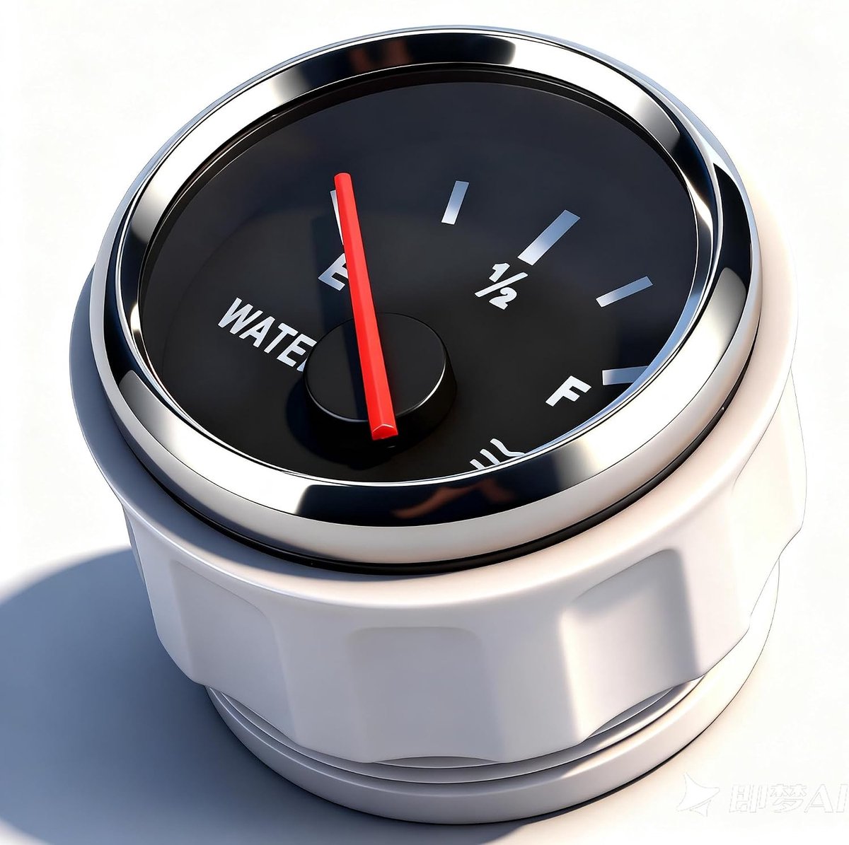 SnelShoppen - ANGGREK 2in Vloeistofniveau Indicator Tankniveau Sensor met Back-verlichting voor 12V Systemen - Marine Boot Truck RV - Zwarte Wijzerpla