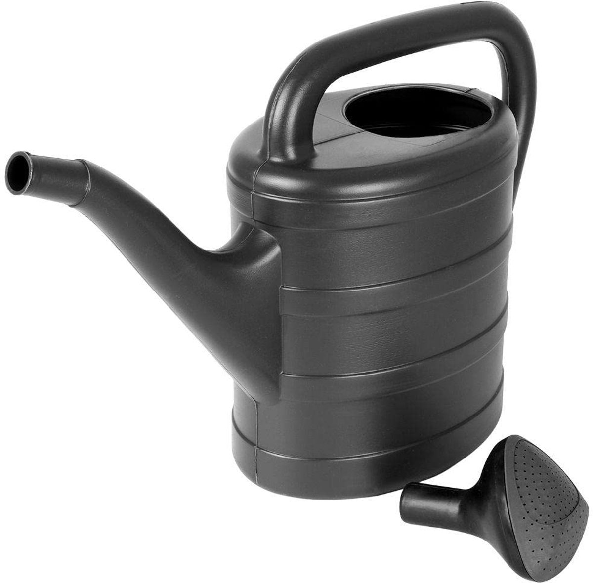 SnelShoppen - Vilde Tuingieter 5L, Klassiek Design met Zeef, Licht Donkergrijs, Perfect voor Besproeien van Planten in Tuin, Balkon of Camping