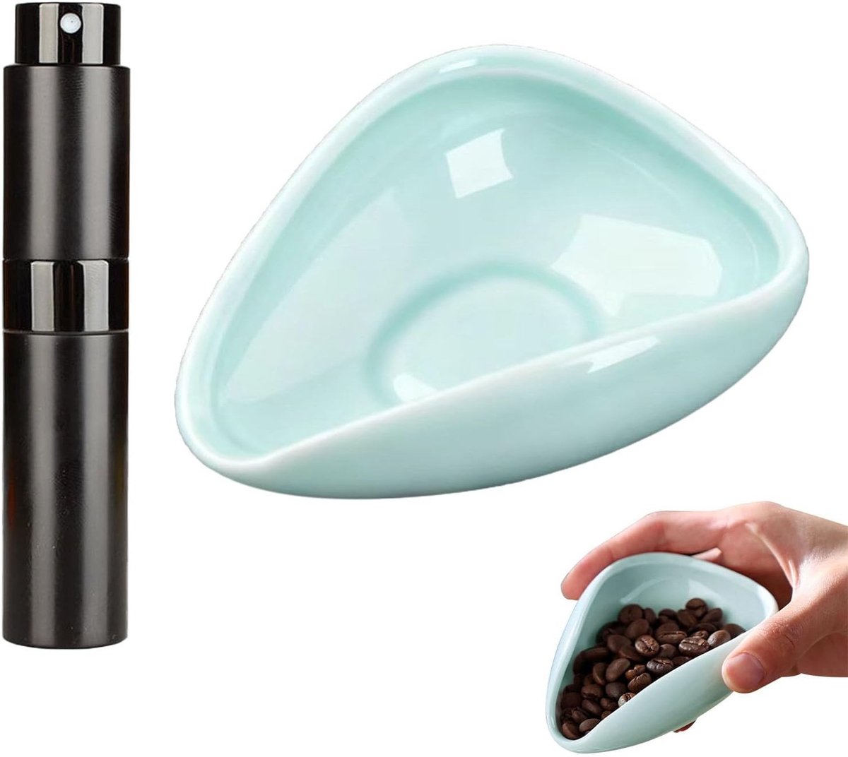 Set van 2 Keramische Koffie Dispenseerbekers met Sprayfles - Ideaal voor Koffie, Thee en Barista Accessoires