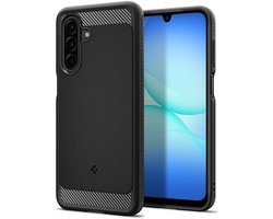 Spigen Rugged Armor Hoesje Geschikt voor Samsung Galaxy A17 - Back Cover met Air Cushion - Carbon - Matte - Matte Zwart