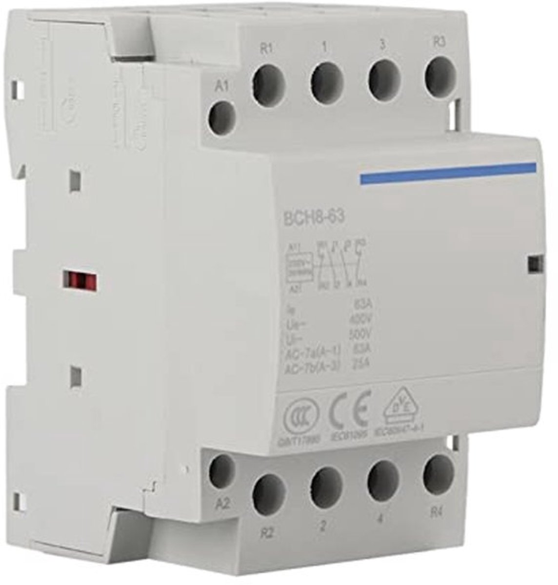 4P 63A 24V/230V Huishoudelijke AC Schakelaar - 2NO2NC - DIN Rail Installatie