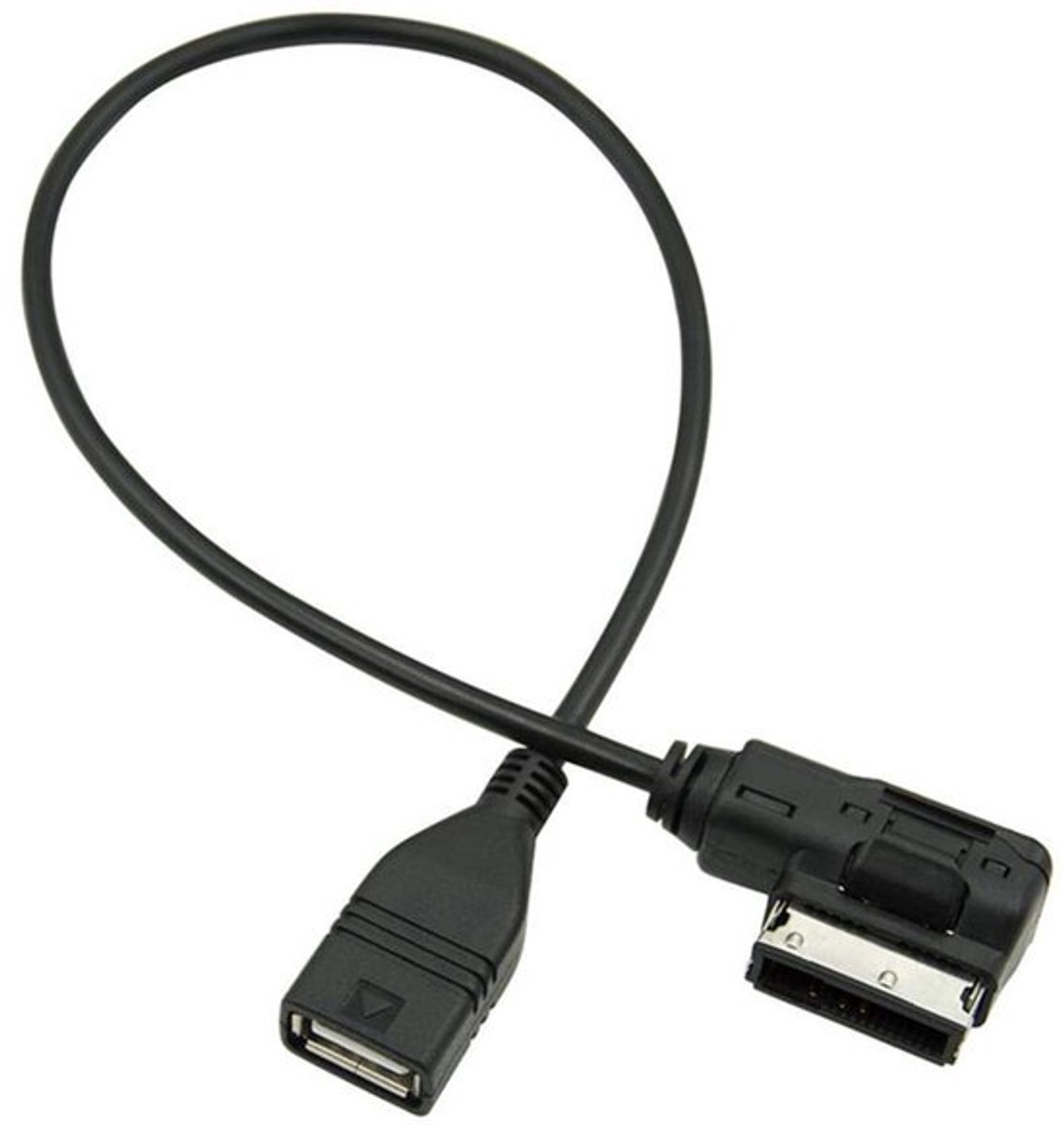 Muziekinterface-adapter, 27 cm/10,63 inch in lengte USB muziekinterface AMI MMI AUX MP3 kabeladapter voor A3 S4 A5 S5 A6 S6 A7 A8 Q5 Q7 R8 4F0051510G
