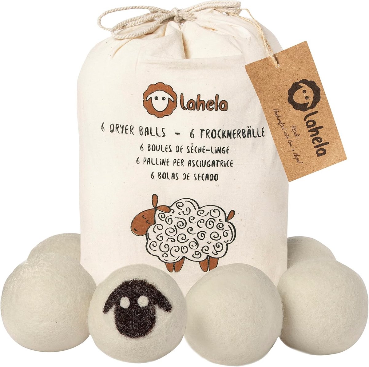 Drogerballen - 100% Schapenwol - Zacht Wasgoed - Energiebesparend - Voor Droogtrommels