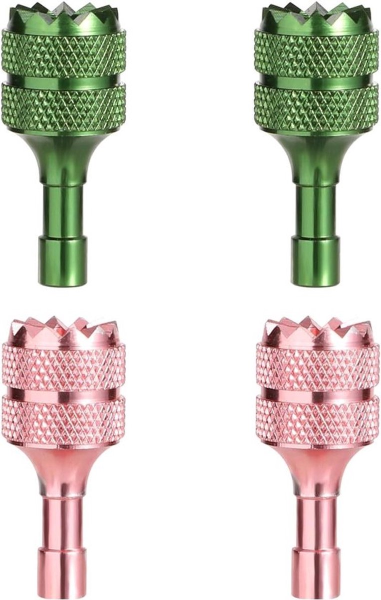 Drone Bedieningssticks voor Mini Pro RC Slimme Controller, Afstandsbedieningen voor Drones Afneembaar Duimschakelaar Vervanging Stickers (Roze Groen) - Geschikt voor DJI - 4st.