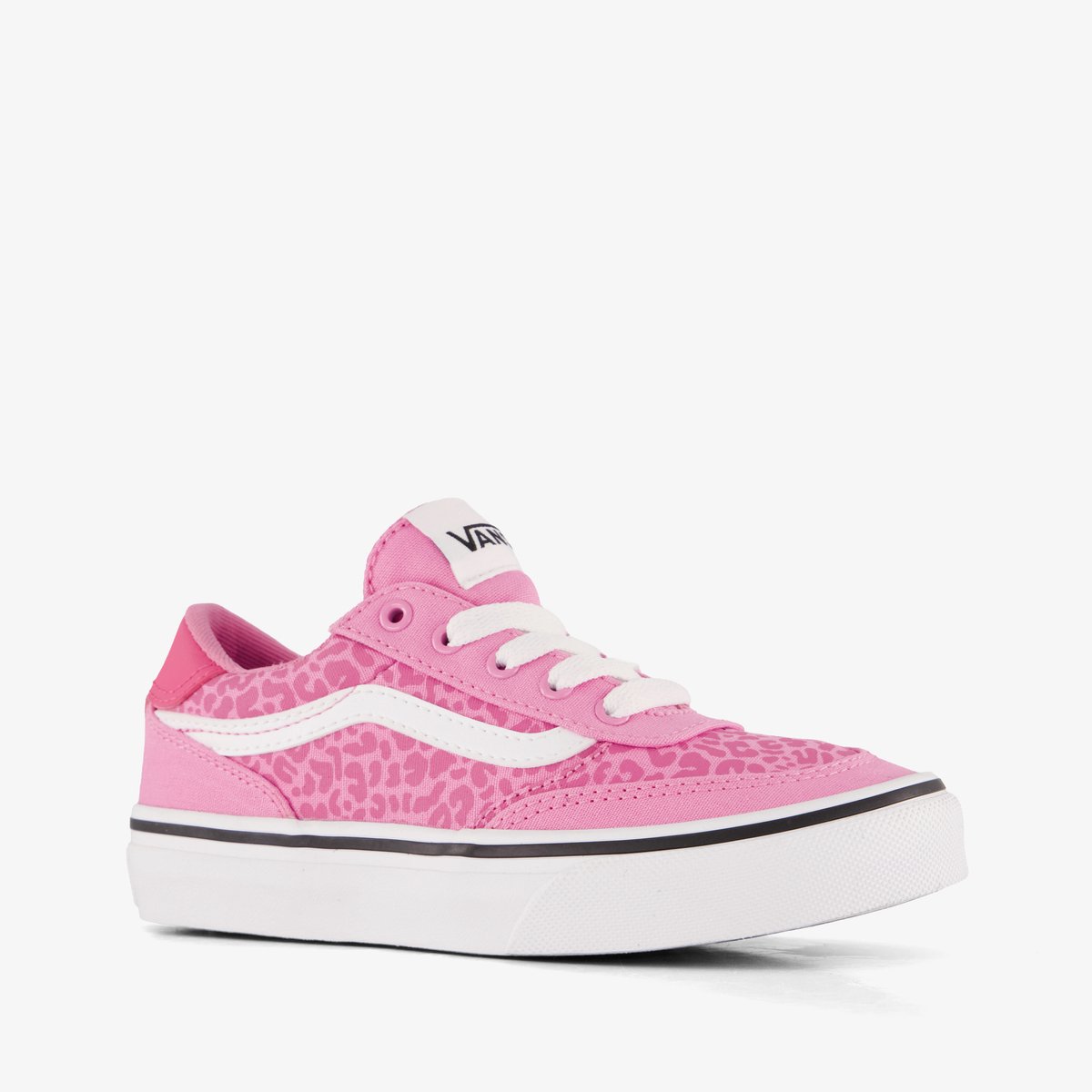 Vans Brooklyn LS Leopard meisjes sneakers roze - Maat 33