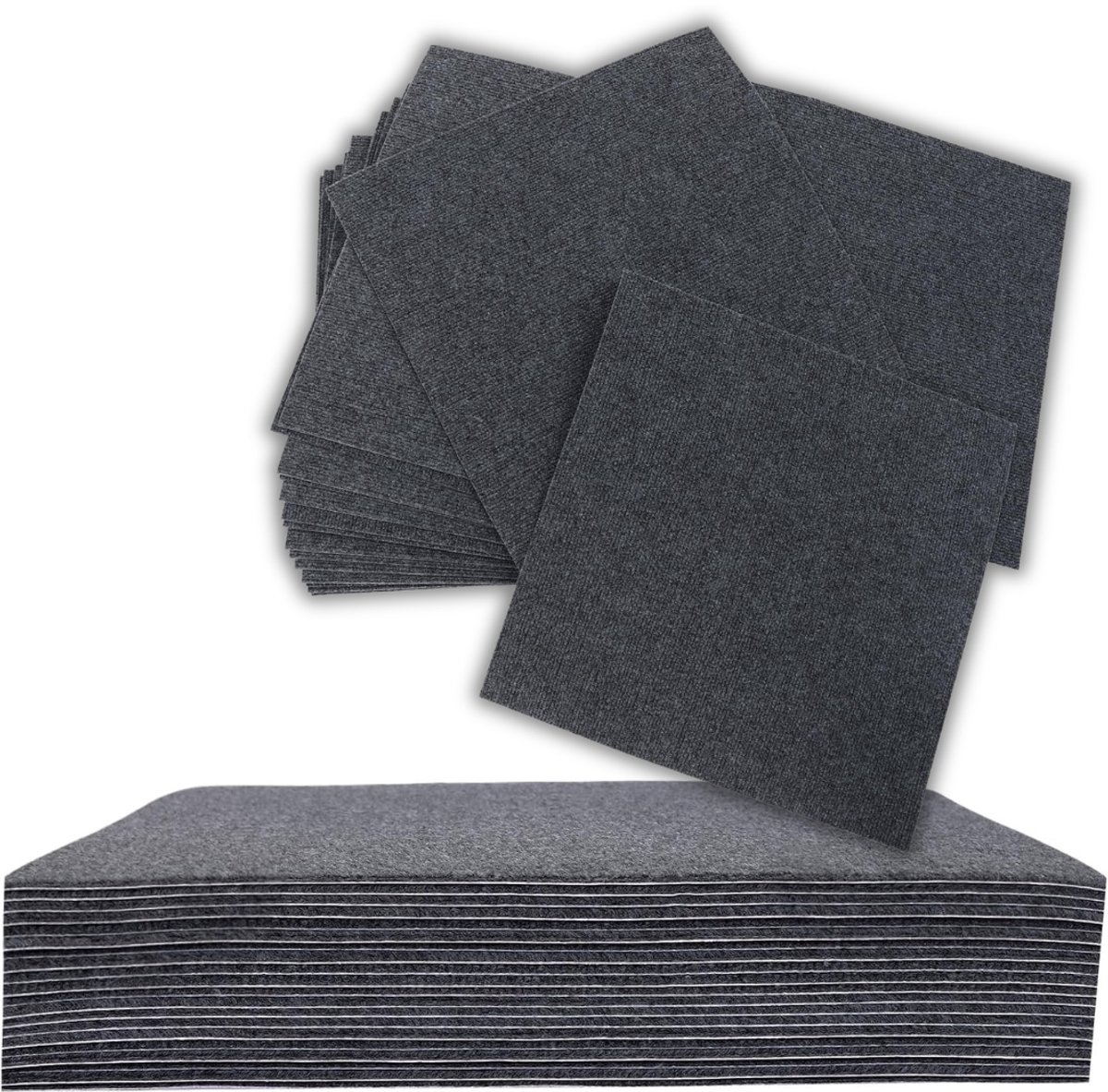 CLGP® Tapijttegels - Tapijttegels 50x50 cm - Tapijttegels Zelfklevend -Donkergrijs