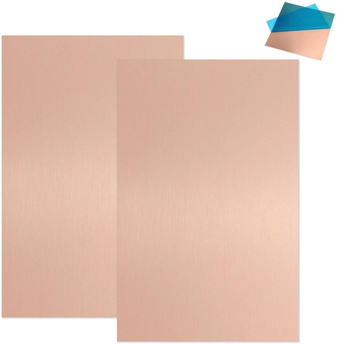 Koperplaat 1mm x 200mm x 100mm, 99% Zuiver Koper voor Sieraden maken, Precisiebewerking en Printplaten, Krasvrij en Duurzaam