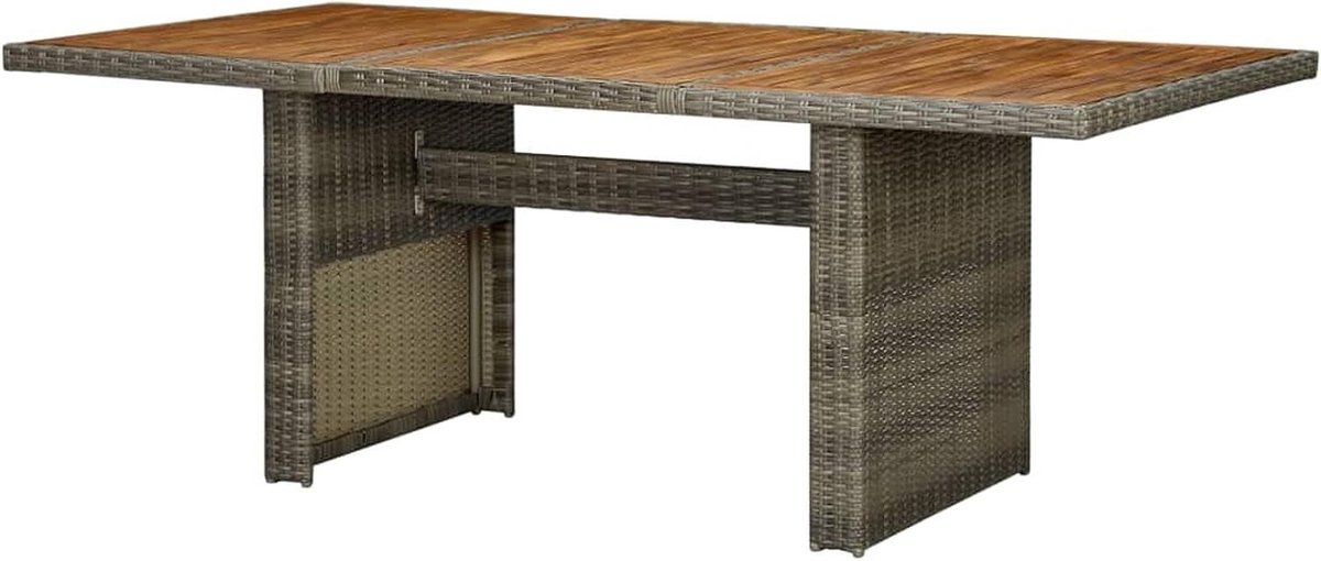 Tuintafel Eettafel - Terrastafel Balkontafel - Buiten Dineren - Massief Acaciahout - 200 x 100 x 74 cm - Bruin