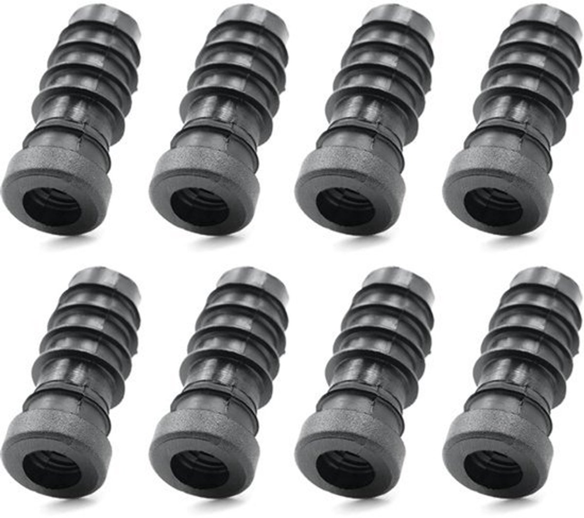 M10 Schroefdraadstoppen - 8x Kunststof Ronde Buizen Ø 18 mm met 1,5 mm Wanddikte