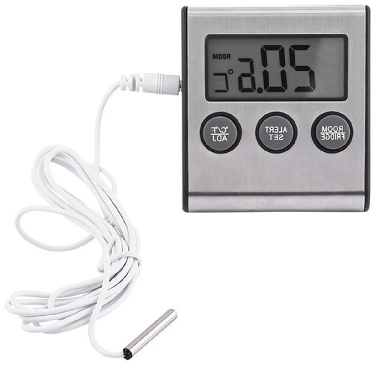 - Digitale Koelkast Thermometer - LCD Display - Magneet en Stand - Temperatuurmeting - Geschikt voor Koelkast en Vriezer. Digitale Thermometer voor Nauwkeurige Temperatuurmeting in Koelkast en Vriezer.