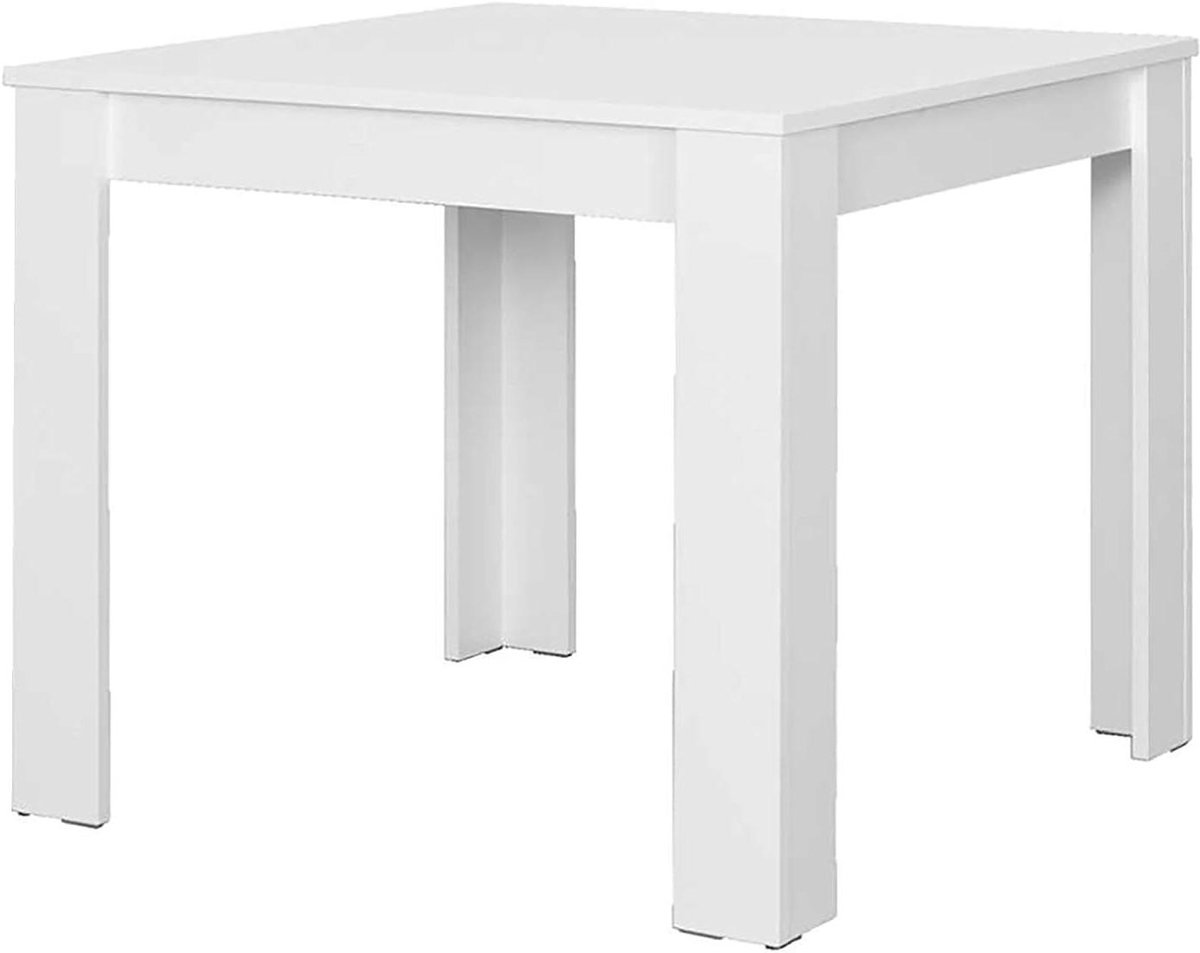 Eettafel - Keukentafel Kleine tafel - Gezellig Eten - Vuilafstotend - 90 x 90 cm - Wit