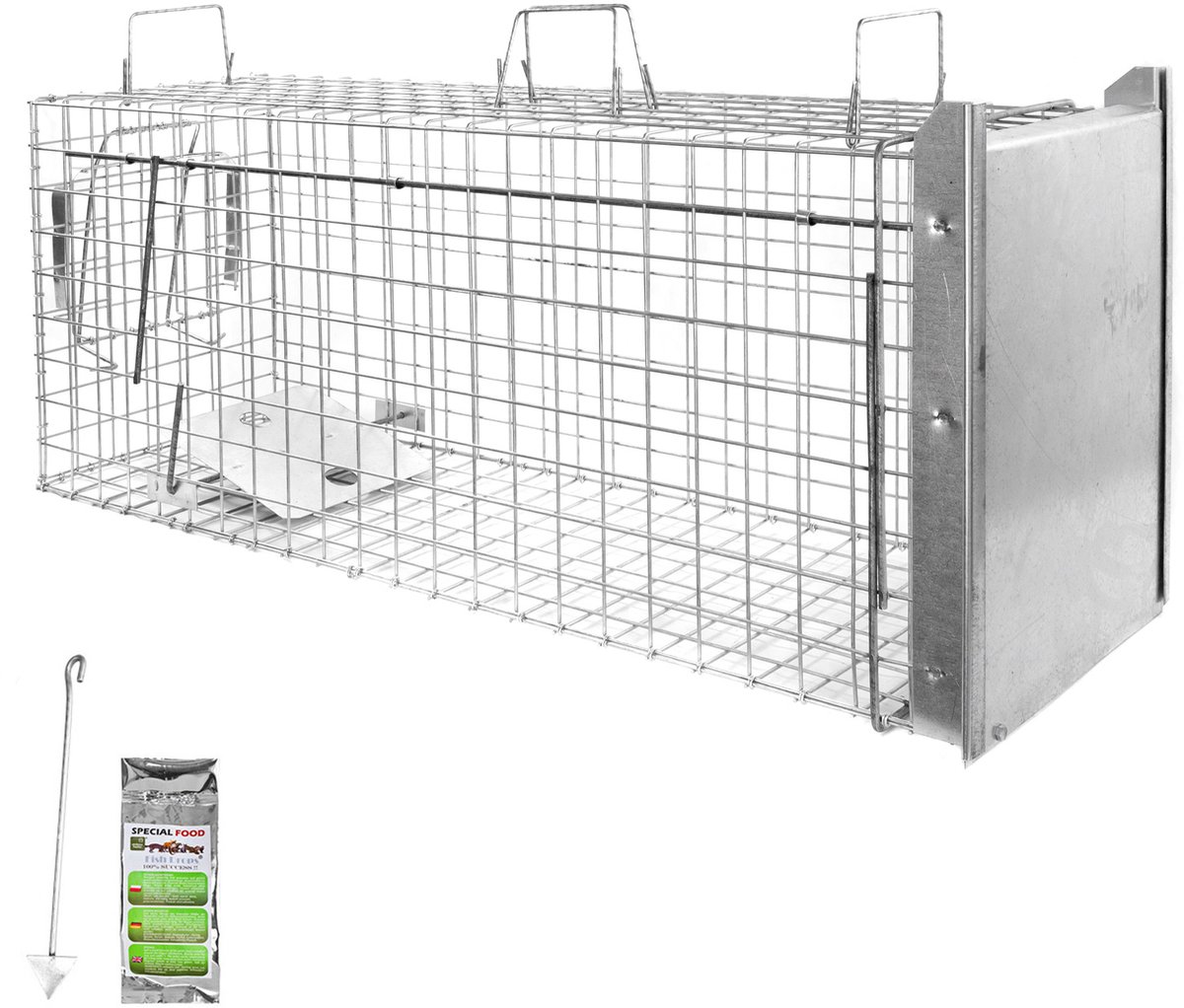 Dierenval levende val marterval kattenval konijn dierenval doosval draadval wasbeerval vos wezel 105 x 34 x 42 cm Stabiele Petigi
