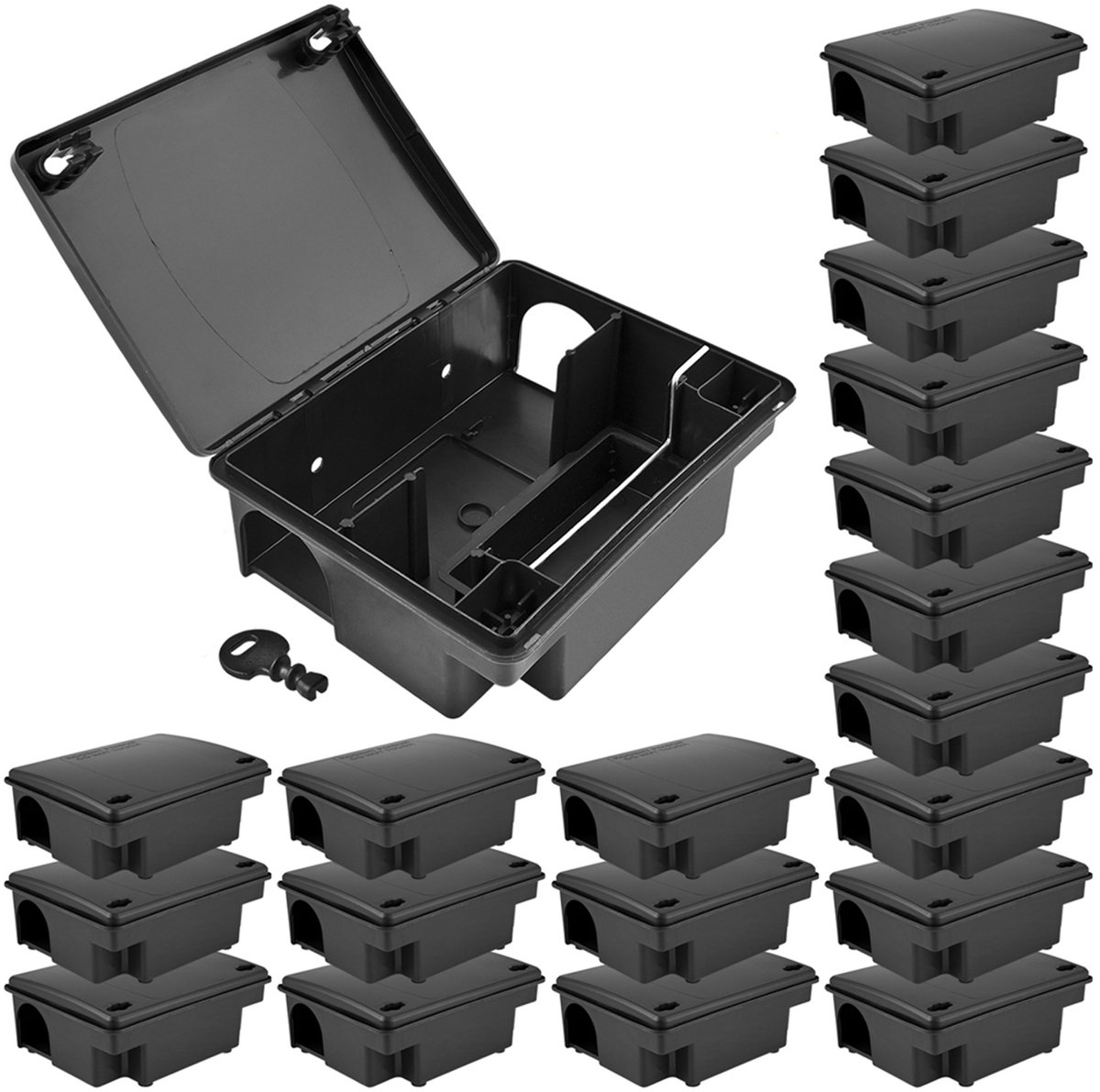 20x aasstation compacte aasdoos muizendoos rattendoos knaagdieren Petigi