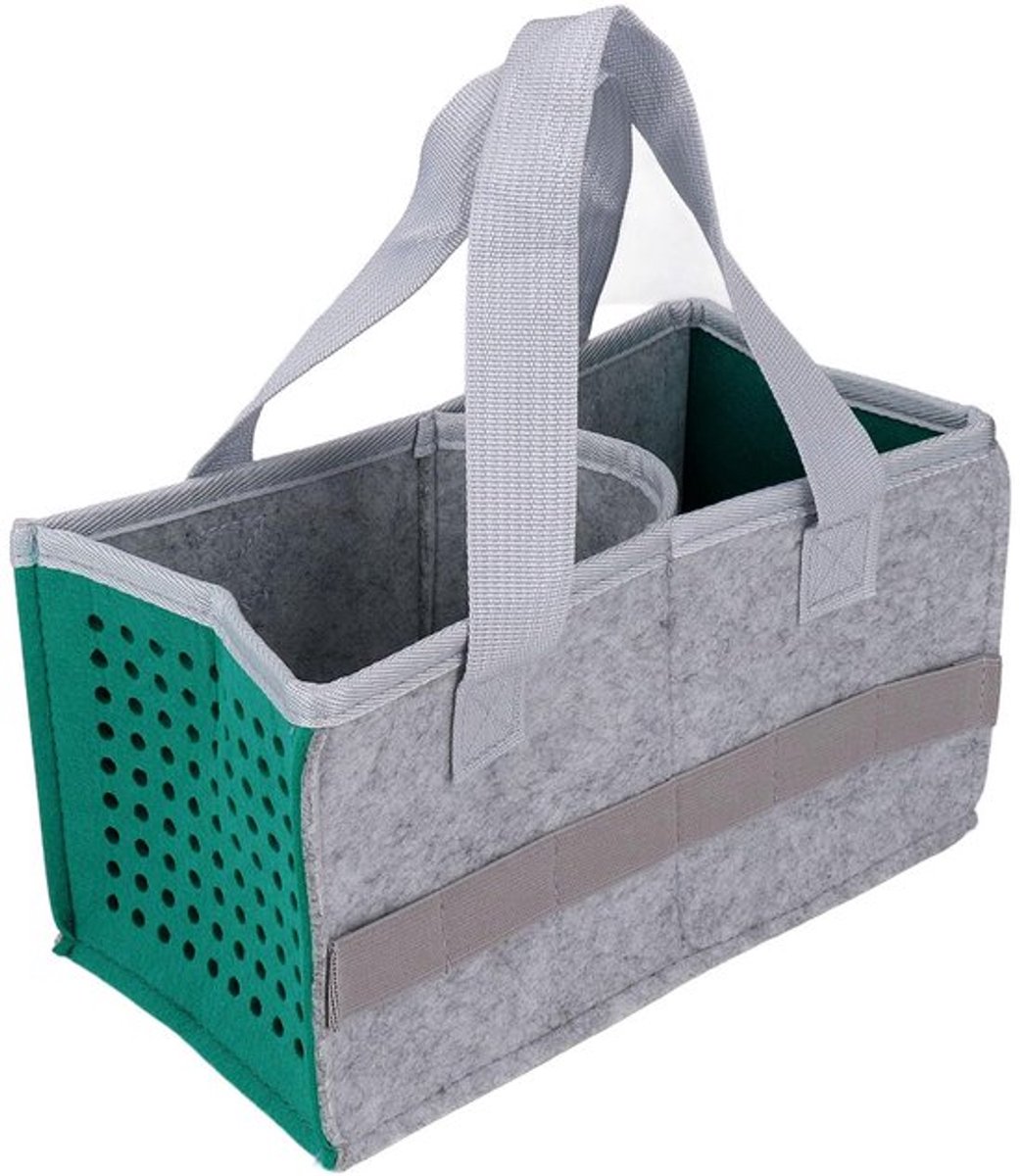 Draagbare Opbergtas, Extra Ruimte Vilt Stof Koffer voor Toniebox Speler Starter Set Reis Opbergtas met Handvat 26 X 13.7 X 14.4 Cm / 10.2 X 5.4 X 5.7 Inch (Blauw Meer)