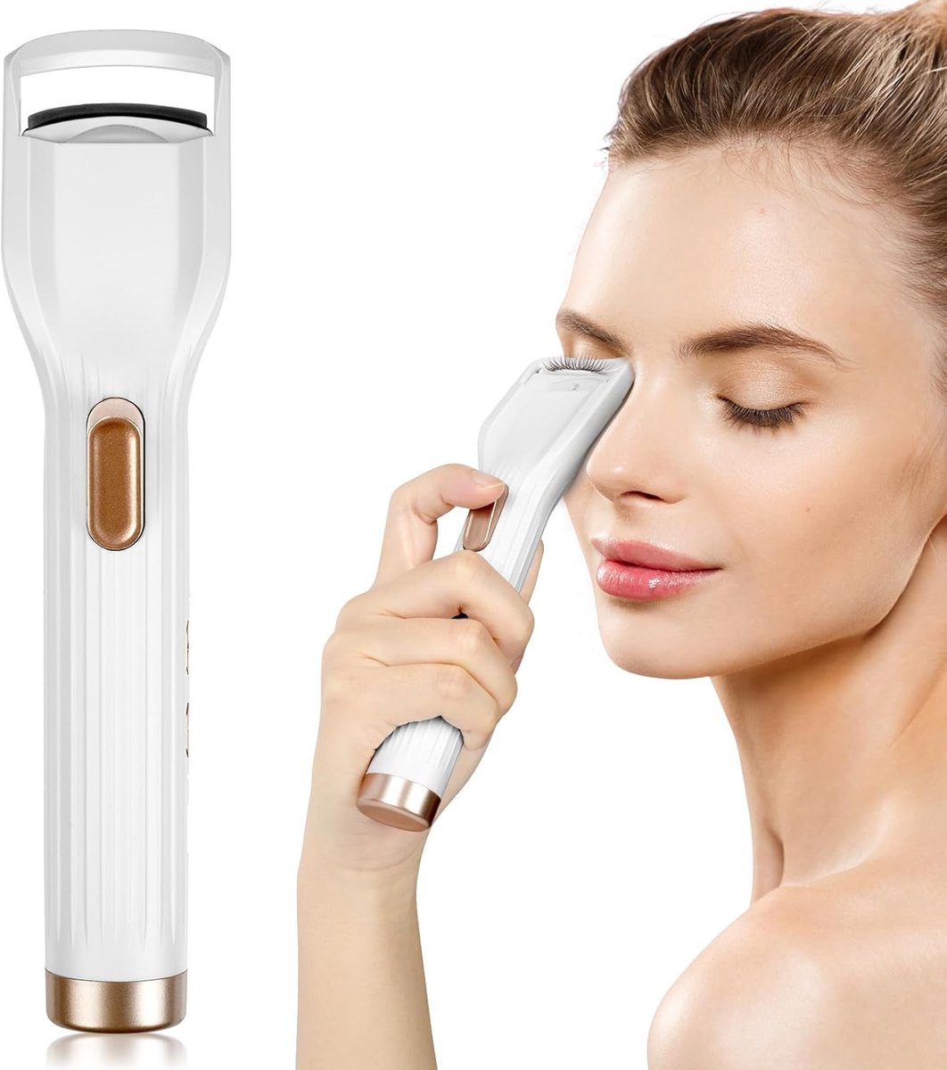 Draagbare Elektrische Wimperkruller met Siliconen Verwarmingspad en 2 Verwarmingsstanden voor Perfecte Krullen
