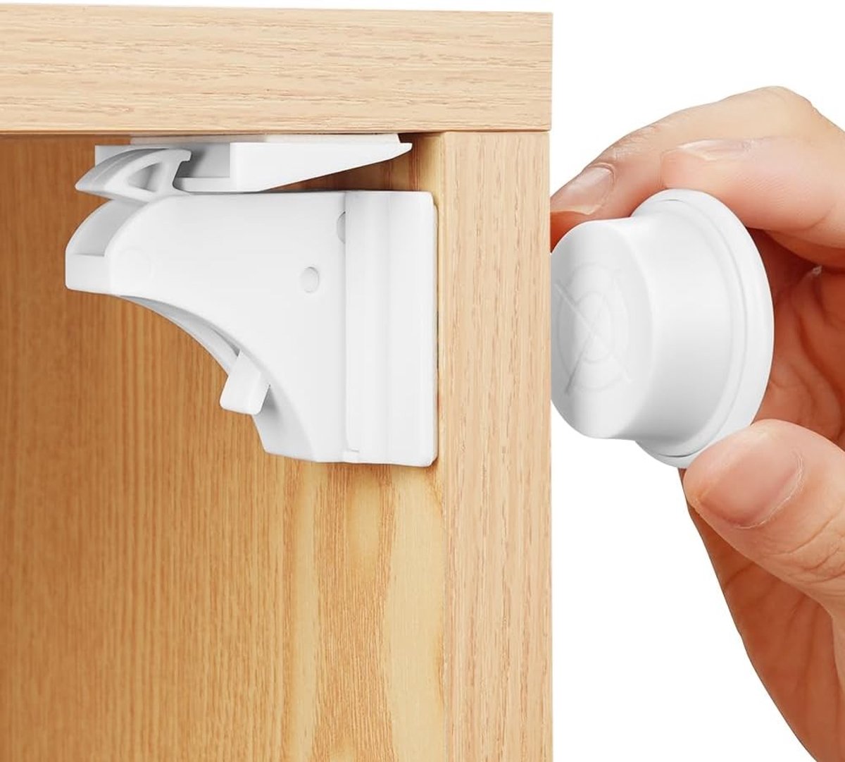 Veilige Magnetische Kastsloten voor Kinderen - Onzichtbare Beveiliging voor Keukenkasten, Laden en Meubels (4 Sloten + 1 Sleutel)