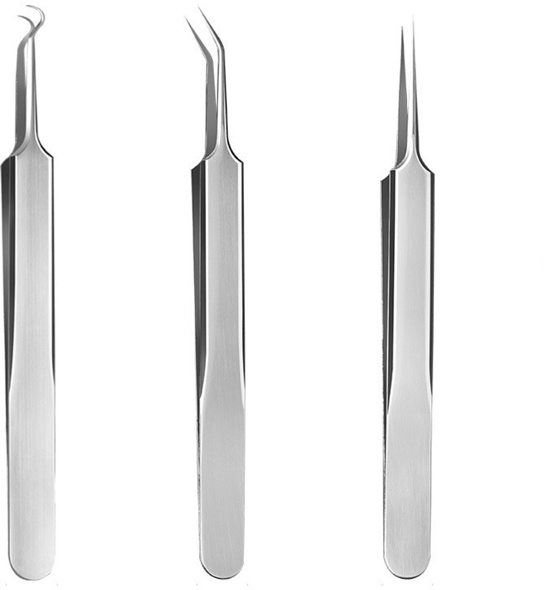 *** Puistje Tool Set - 3 Pcs Pimple set - Blackhead - Mee eters - Precision Stainless Steel - Pubers Puistjes - Huid van Hele® ***