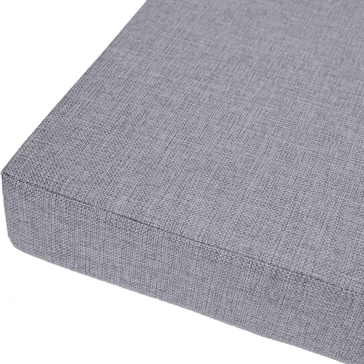 Bankkussen - Zitkussen Bank - Comfortabel Zitten - Hoge Veerkracht - 50 x 160 cm - Lichtgrijs