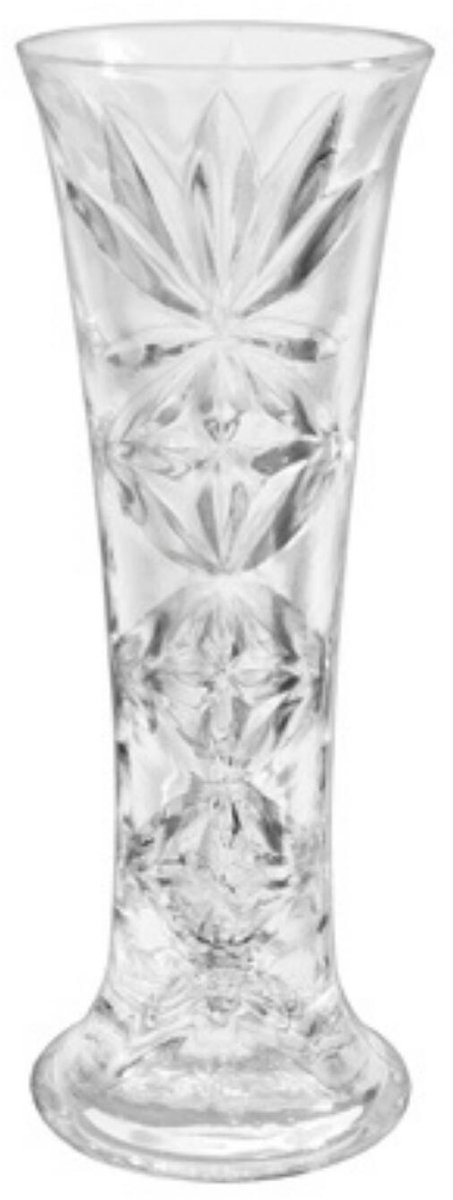 Alessandro bloemenvaas Iconic - transparant decoratief glas - H15 cm - conische vorm