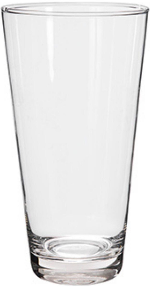 Alessandro bloemenvaas Daurada - transparant helder glas - H20 cm - conische vorm