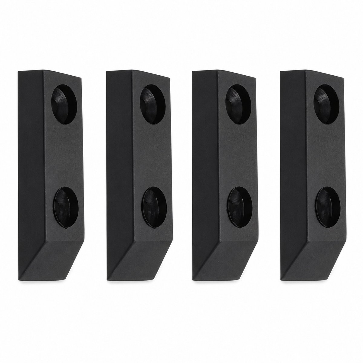 FSW-Products Antislip Meubelonderzetters 4 Stuks – Rubberen Voetjes met Schroefbevestiging – Beschermt Vloeren en Voorkomt Verschuiven – Onderleggers - Zwart