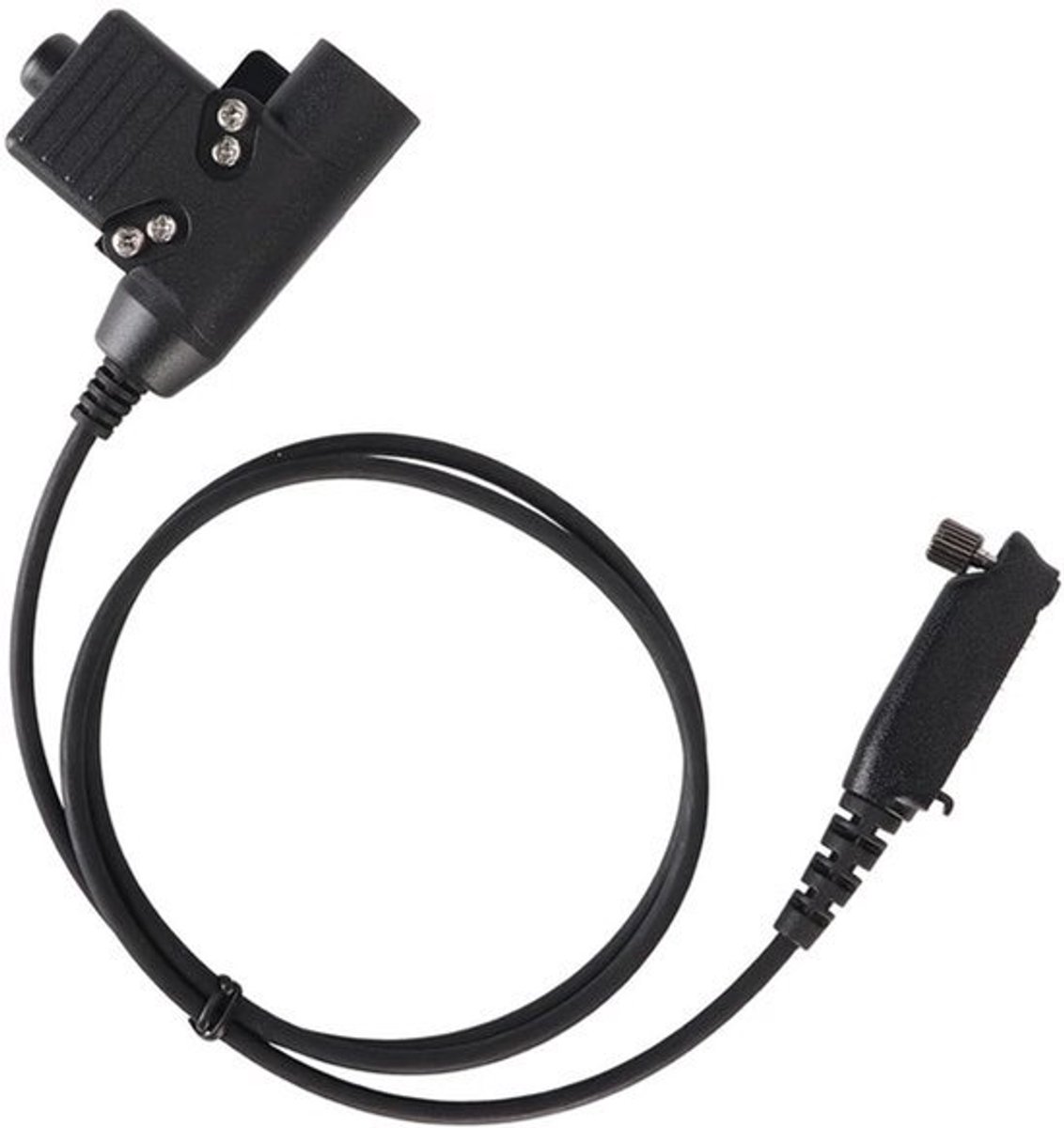 Radio Headset Adapter Klein Formaat 90cm Kabel Snelle Transmissie PTT Adapter Veilig met Metalen Clip voor Stp8000 Stp8030 Radio