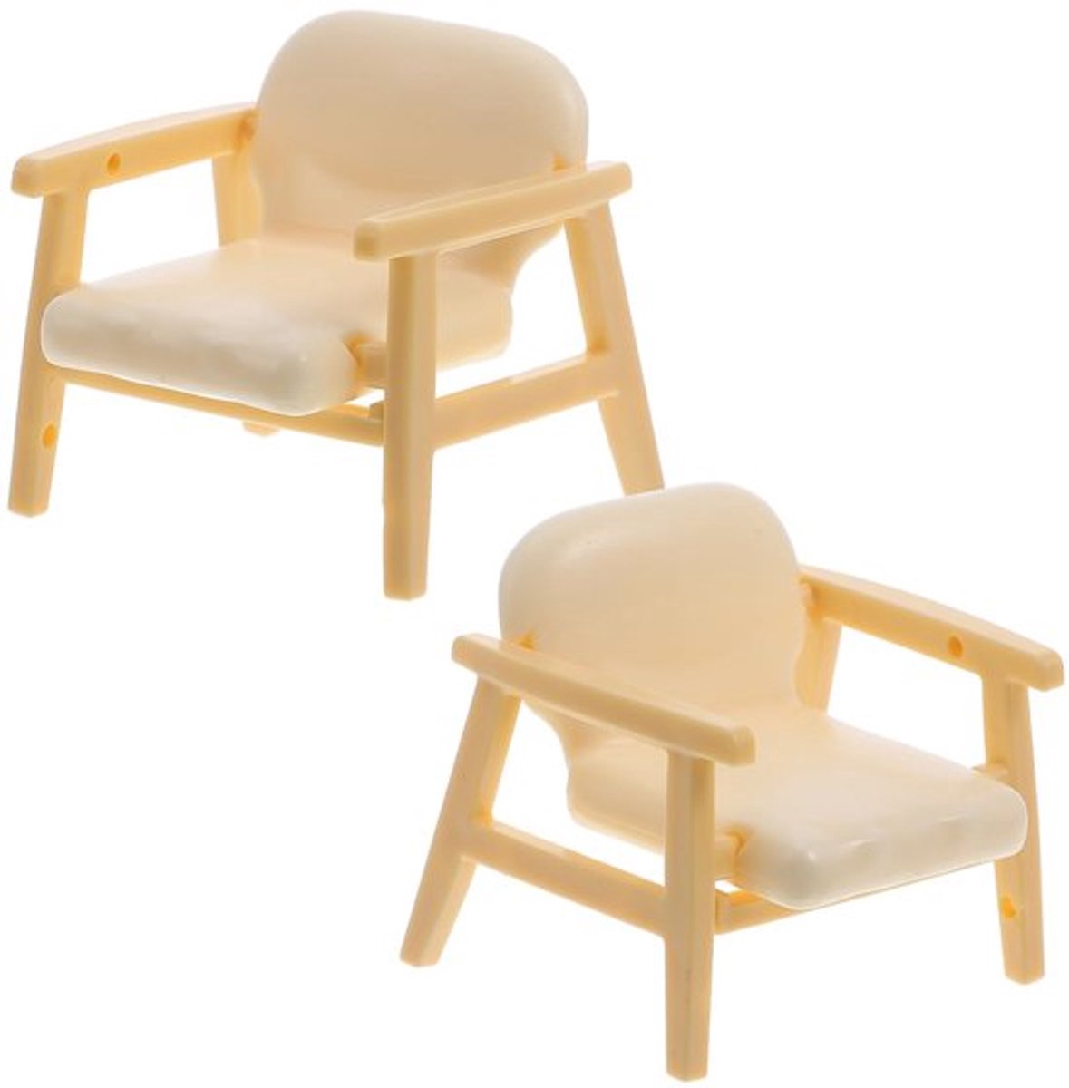 2 stuks mini sofa stoel poppenhuis hoge kleine miniatuur gesimuleerde stijl voor ongeverfde stoelen kleine poppenhuis decoratie poppenhuis stoel mini meubels DIY mini stoel beige