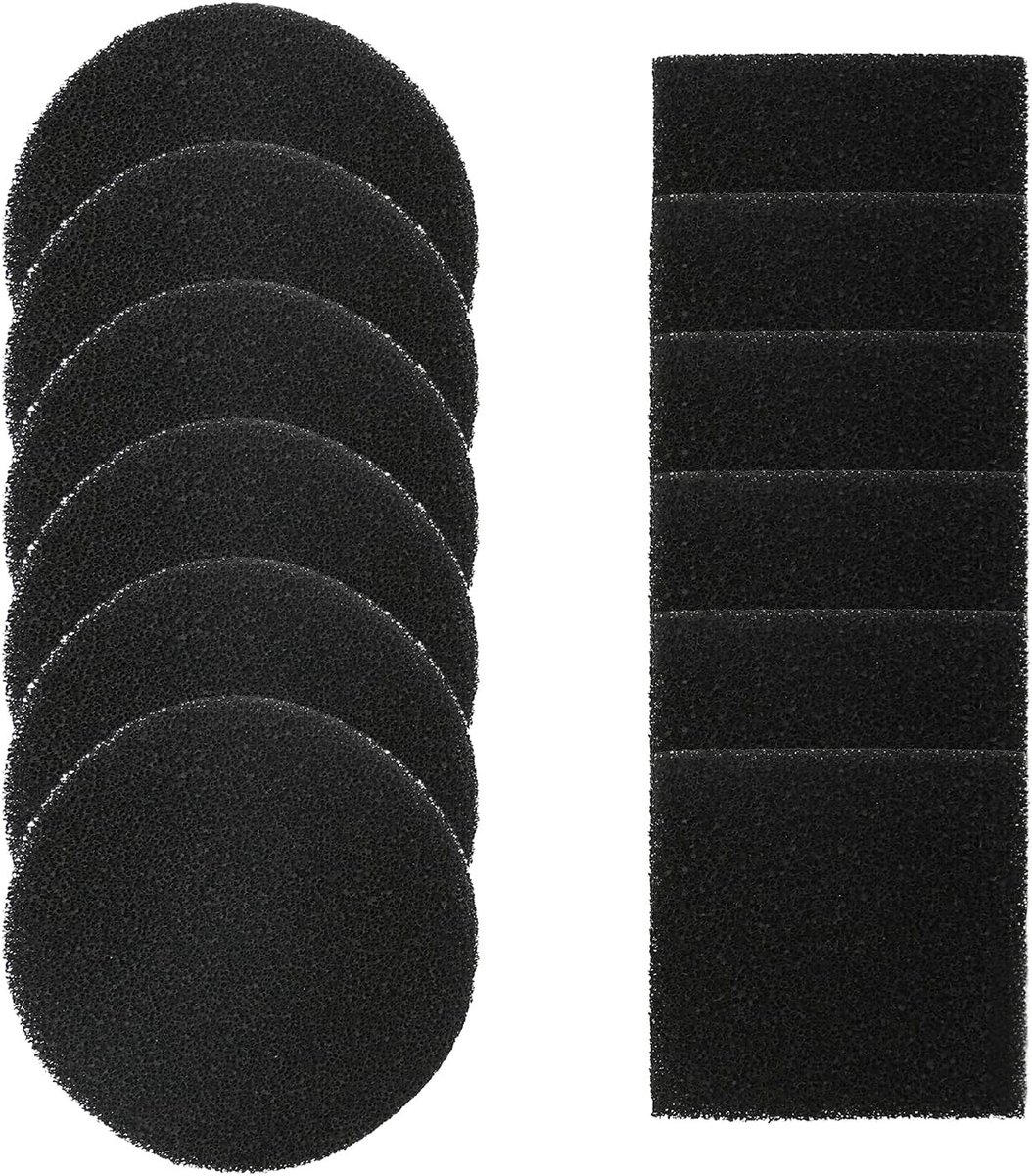 Vervangingsfilters voor compostcontainers - 16 stuks houtskoolfilters voor geurabsorptie, geschikt voor ronde en vierkante modellen
