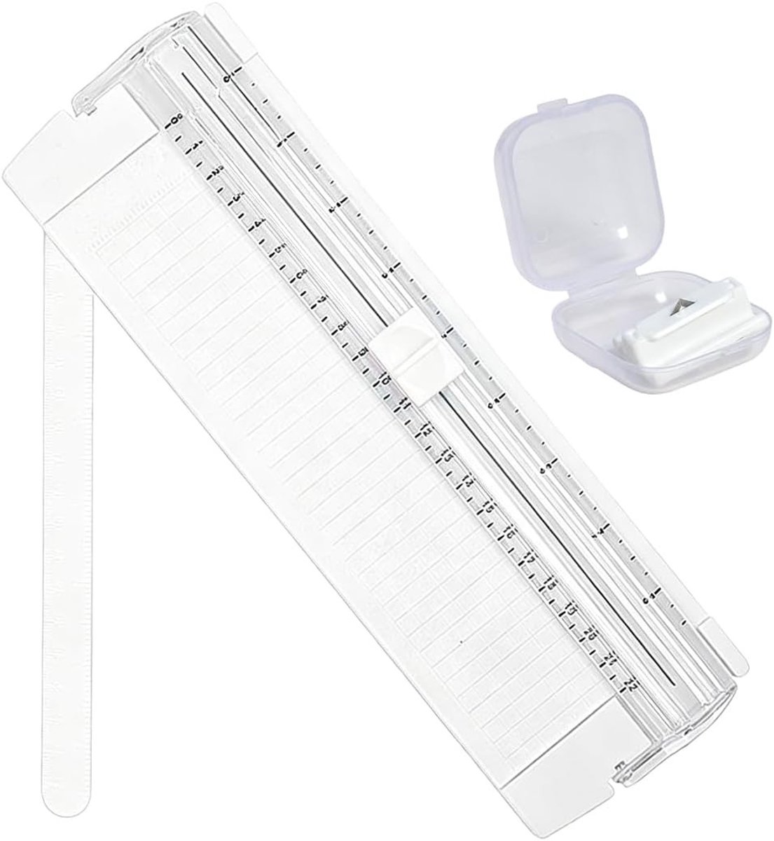 Papiersnijder A5 met zijliniaal en reservelemmet voor precisie, knutselen en foto's, 30,5 cm