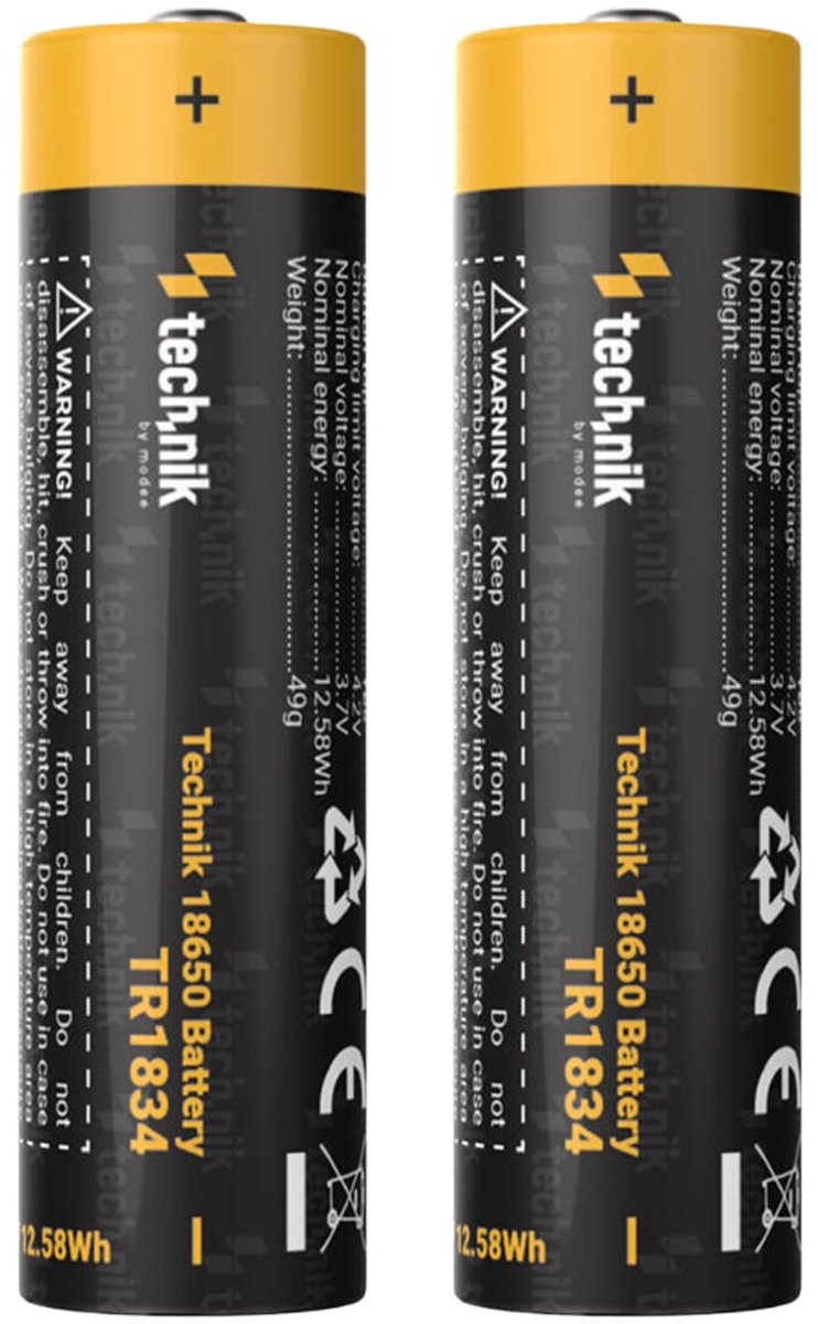 Technik Oplaadbare Batterij Li-Ion 18650 - 3400 mAh - 3.7V - Cilindrische Accu - 2 stuks