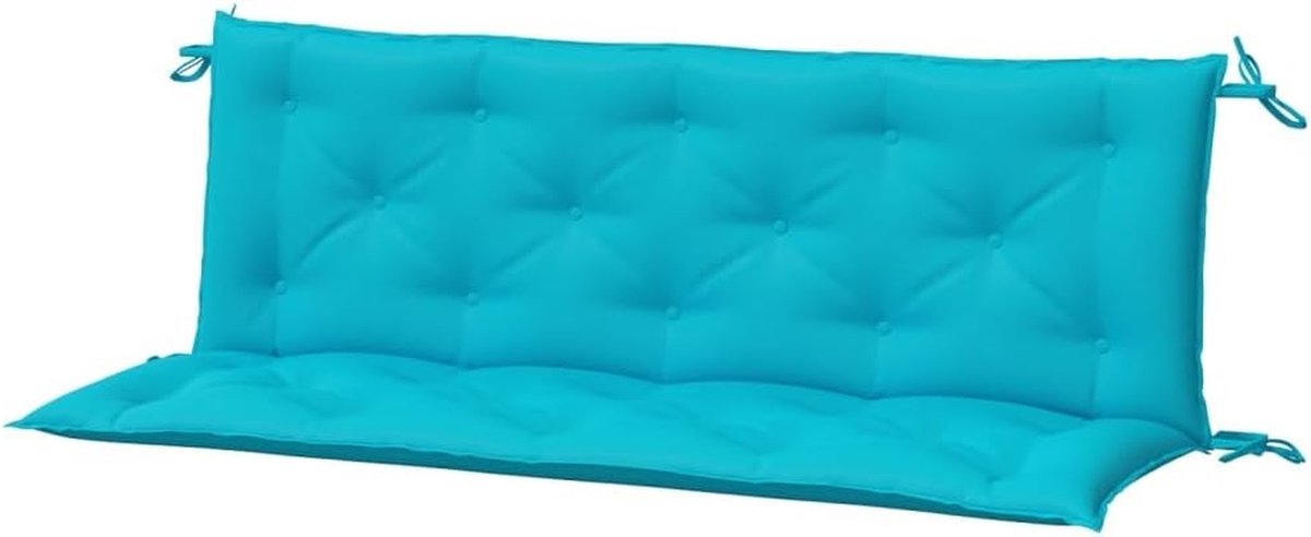 Tuinbankkussen - Bankkussen Buiten - Comfortabel Zitten - Waterbestendig Polyester - 150x50x7 cm - Turquoise
