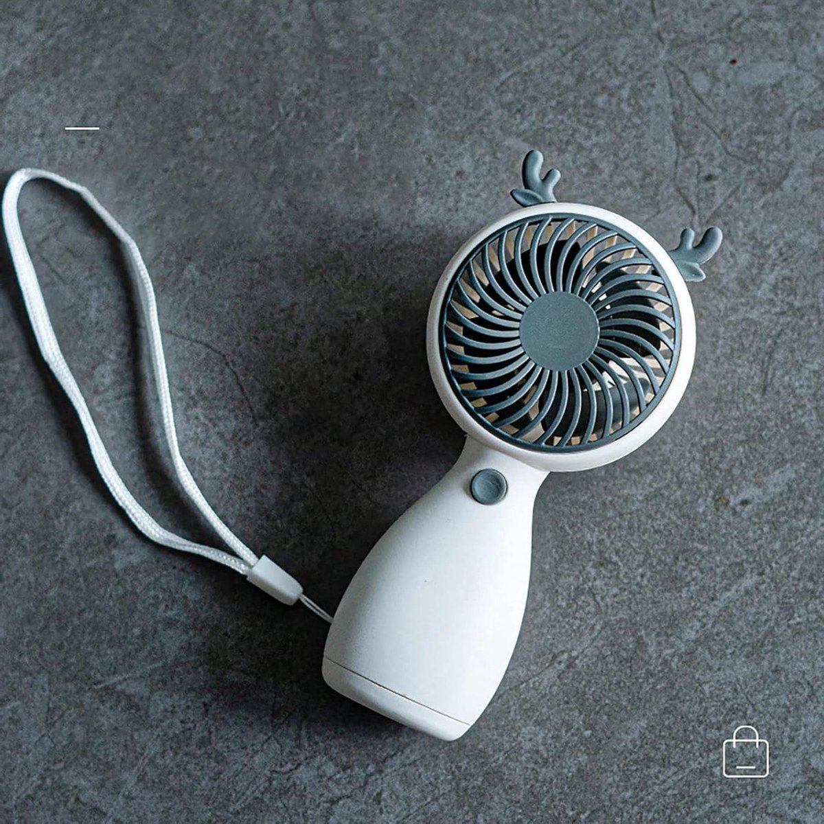 Draagbare Mini Ventilator - Hand Fan - Persoonlijke Koeling - Natuurlijke Wind Simulatie - 10.5 cm - Geel