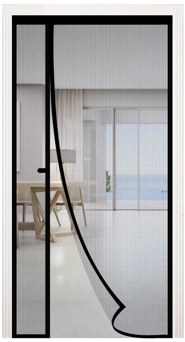 90*215cm-Magnetisch deurscherm - Automatisch zelfsluitend horgaas voor terras & deur-Belle