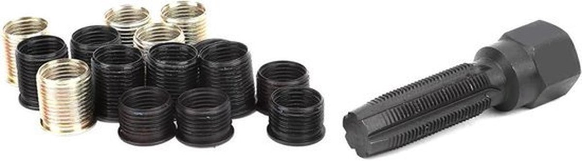 Hervormde M14x1.25 Bougieschroefdraad Reparatiegereedschap Schroefkraan Set - Koolstofstaal