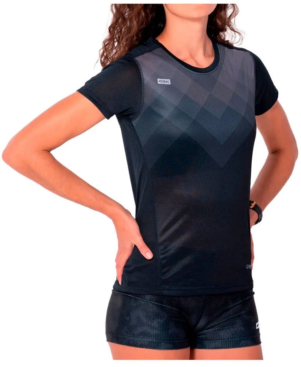 42k Running Motion T-shirt Met Korte Mouwen Vrouw Zwart
