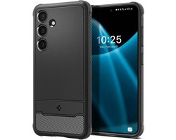 Spigen Rugged Armor Hoesje Geschikt voor Samsung Galaxy S24 - Back Cover met Air Cushion Zwart