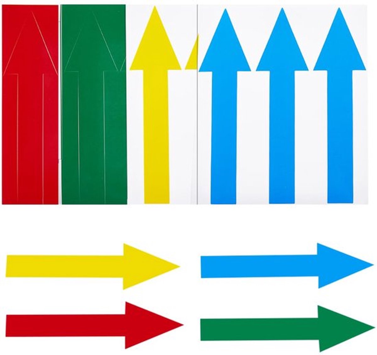 60 stuks 4 kleuren pijl vloerstickers stickers verwijderbare lijm richtingspijlen bord veelkleurige waterdichte markeringspijlen veilige verkeersinstructies sticker voor vloer muur 1.5x5.9inch