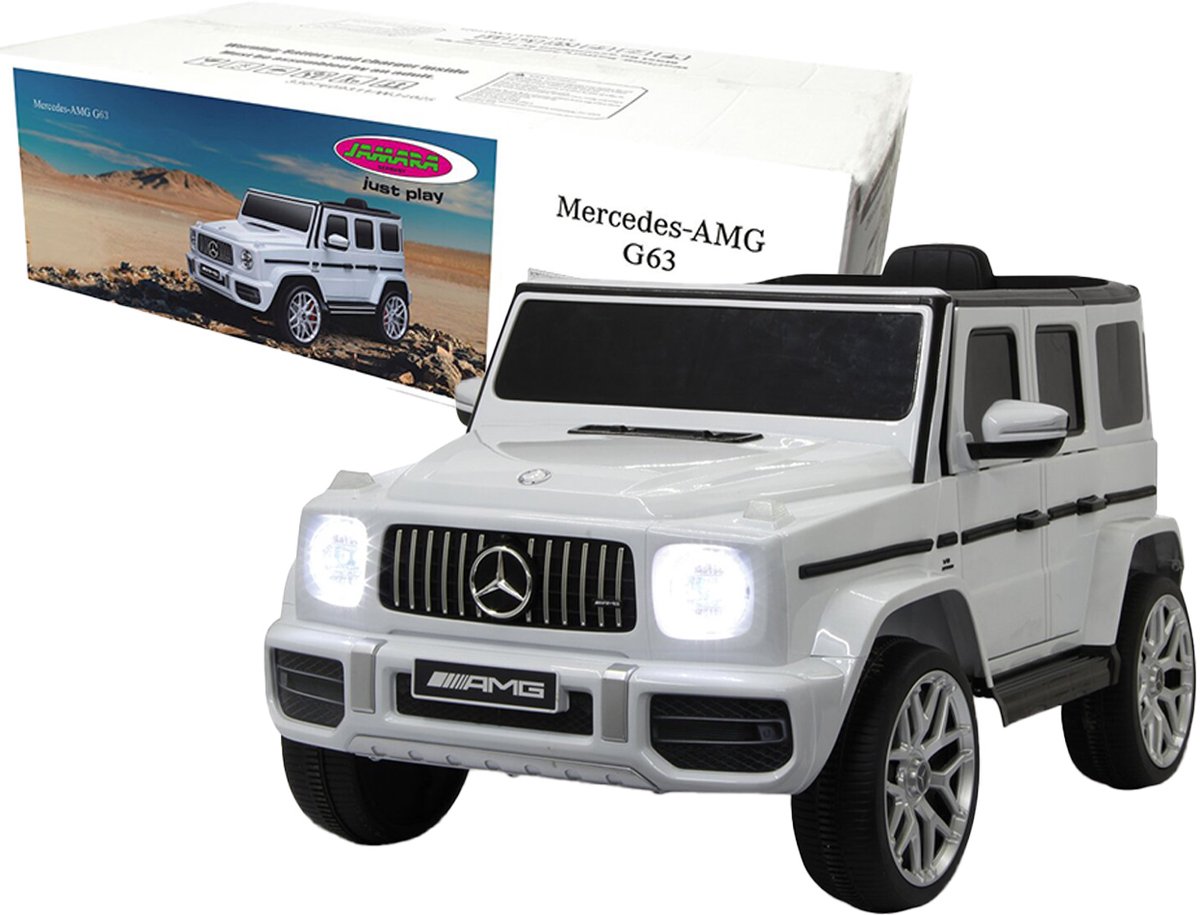 Jamara Elektrische Kinderauto Ride-on - Mercedes-AMG G 63 - Wit - 12 V Accu voertuig