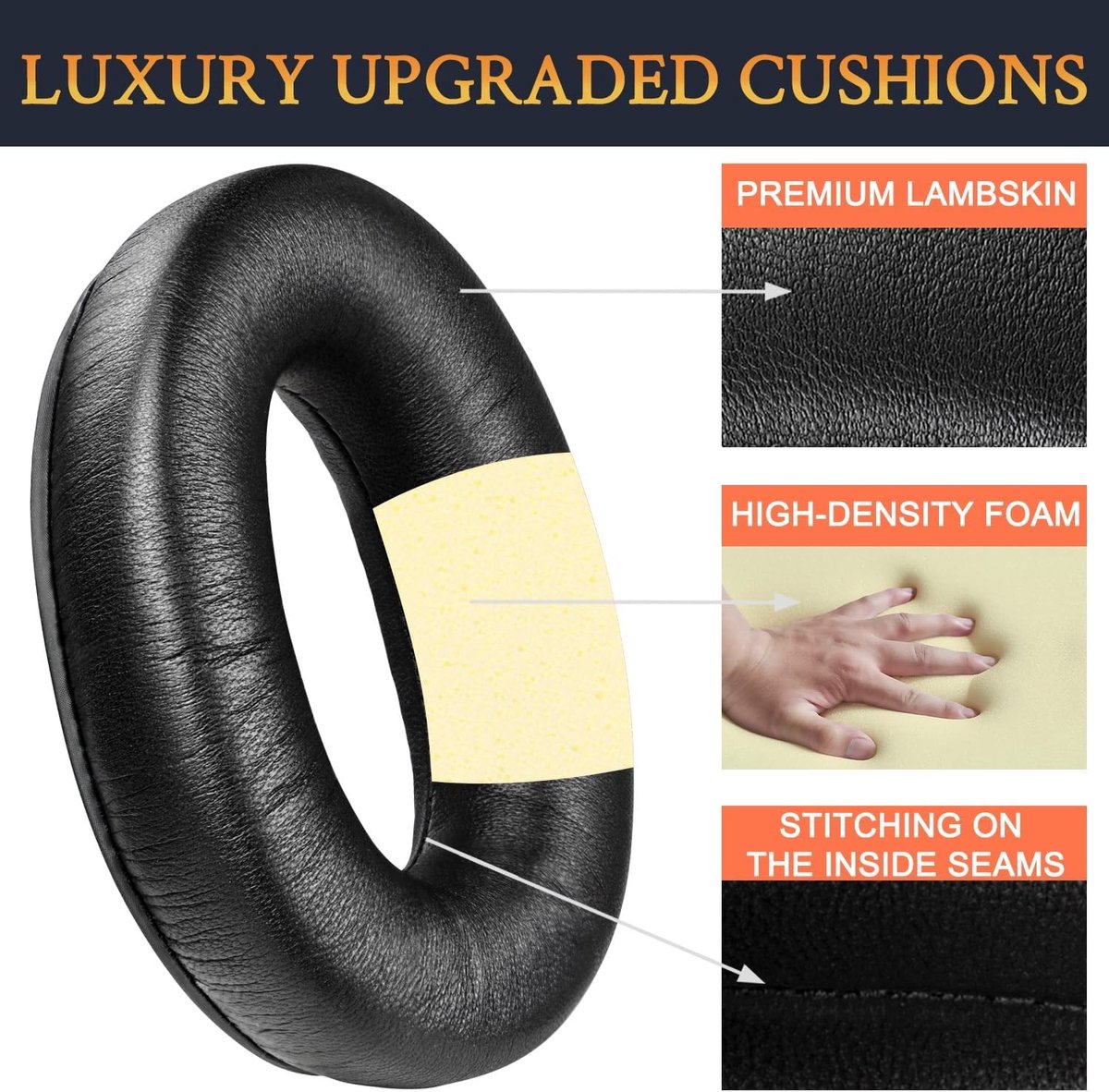 Lambskin Vervangende Oorkussens voor Bose A20 en A10 Aviation Headset, Zachte Leer en Geluidsisolatie Schuim voor Comfort en Geluidskwaliteit