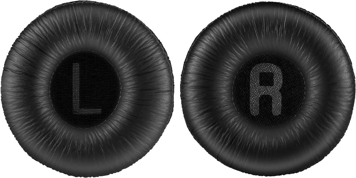 Zachte Oorkussens voor Draadloze Hoofdtelefoons, Geschikt voor JBL T500BT, T450BT, JR300BT en Meer, Zwart Leer